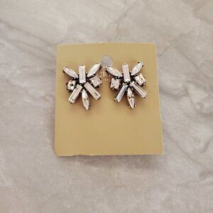 ✨NEW J.Crew Rhinestone Crystal Cluster Wedding Bridal Classic Stud Post Earrings